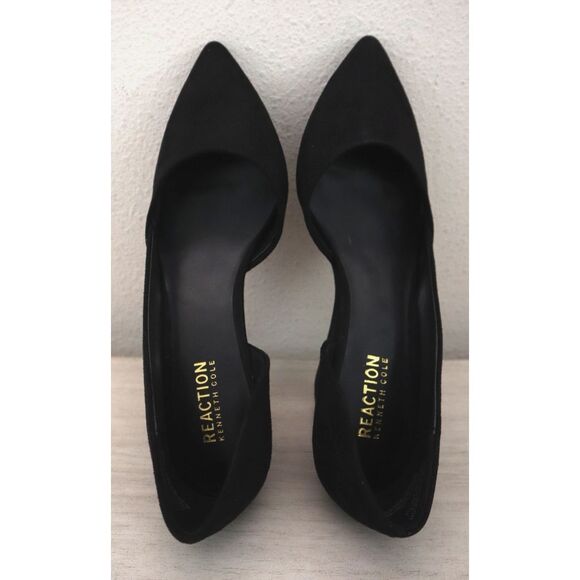 Kenneth Cole Reaction Sz 7.5M Black Microsuede Eltinn D'Orsay Wedge Pumps - Picture 2 of 12